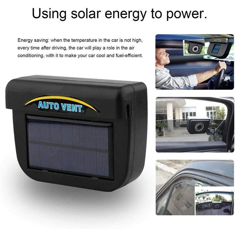 Auto Solar Powered Fan Portable Window Windshield Cooler Energy Saving Clean Air Exhaust Cooling Fan Window Ventilador Fan Acc