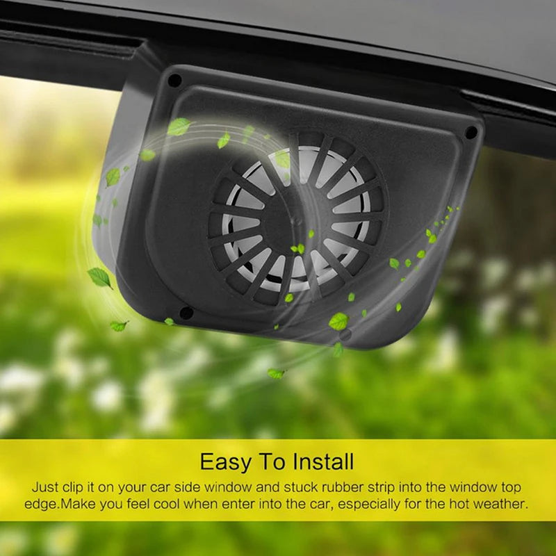 Auto Solar Powered Fan Portable Window Windshield Cooler Energy Saving Clean Air Exhaust Cooling Fan Window Ventilador Fan Acc